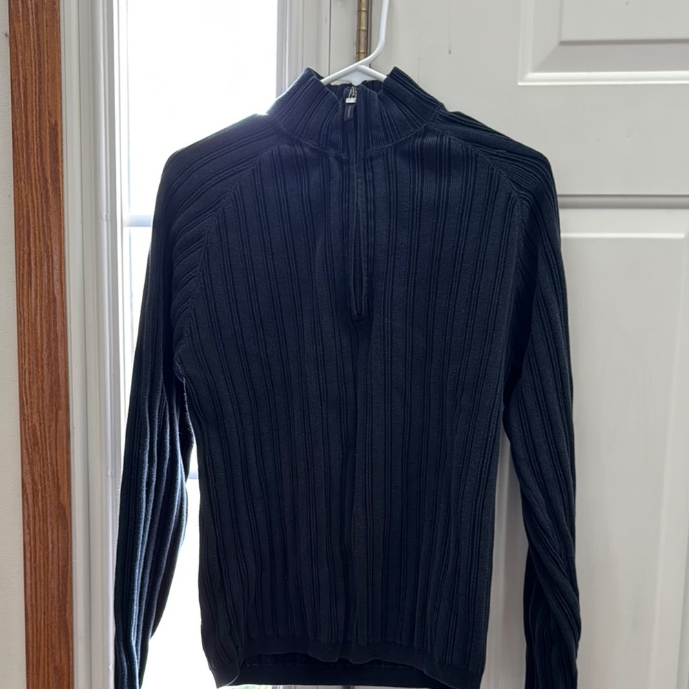 Men's Black Half-Zip Sweater